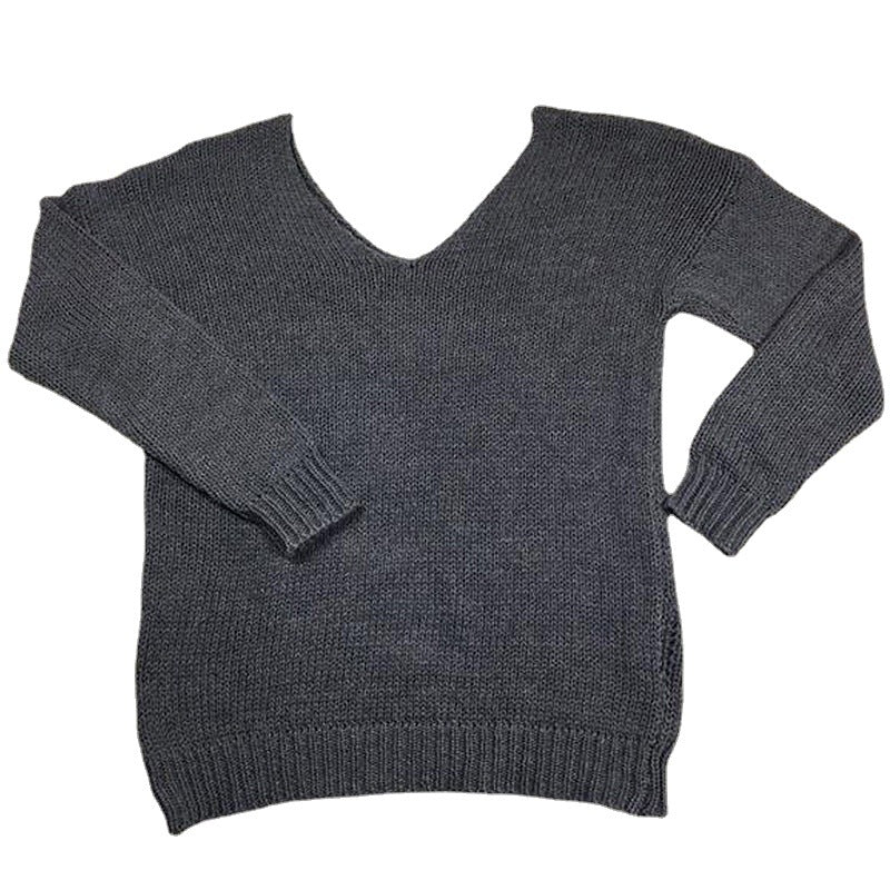 Damen Grobstrickpullover mit off-shoulder Ausschnitt und lässigem Schnitt Drune