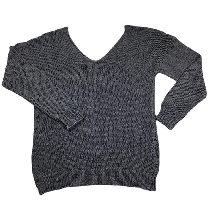 Damen Grobstrickpullover mit off-shoulder Ausschnitt und lässigem Schnitt Drune
