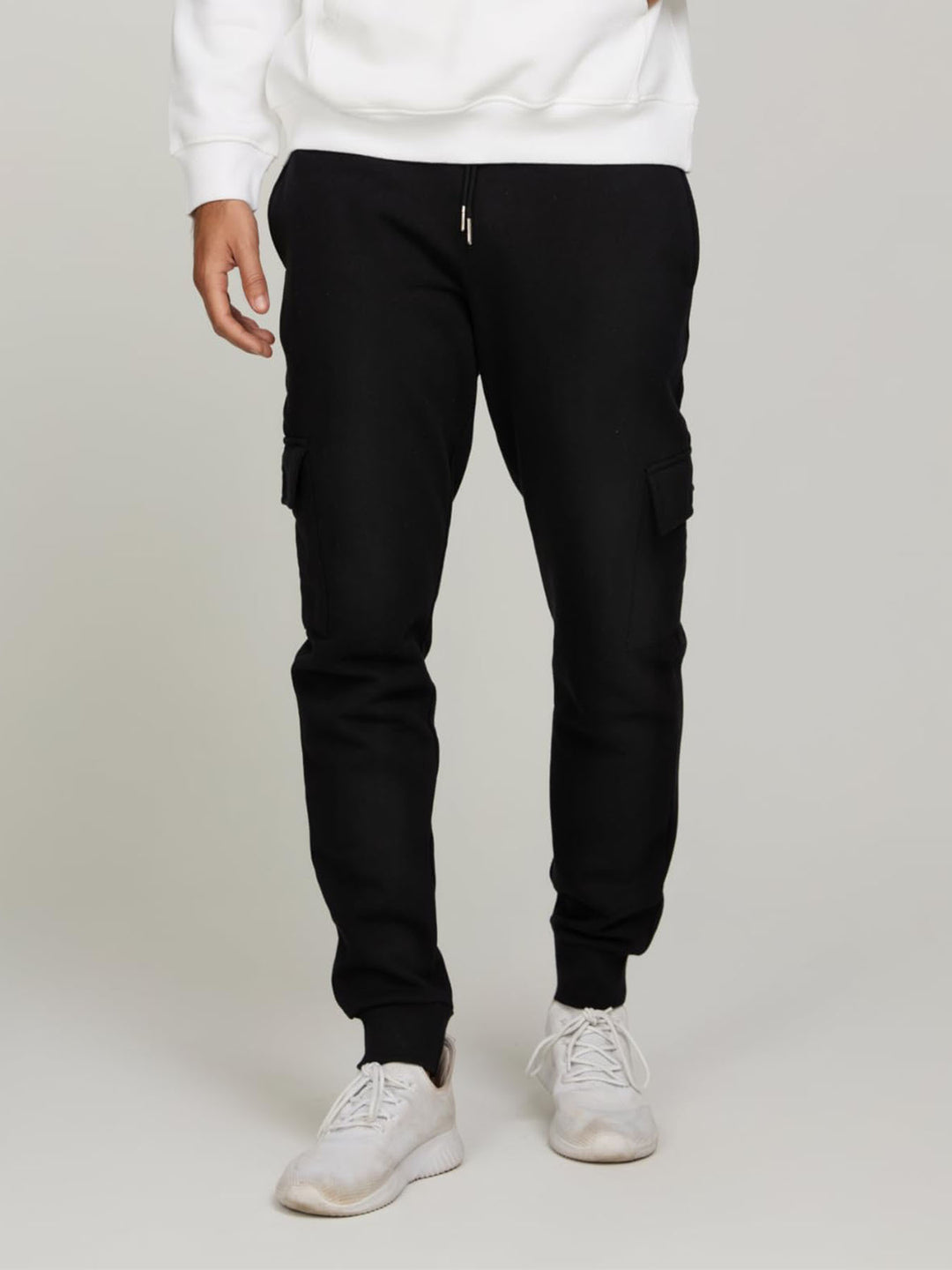 Damen nan schmal geschnittene Cargo-Jogginghose mit ergonomischen Nähten elastischem Komfortbund und aufgesetzter Klappentasche Drune