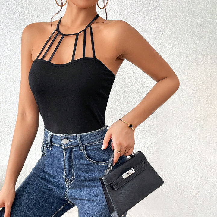 Damen Body mit elegantem Cut-Out-Design und modischen Trägerschlaufen Drune