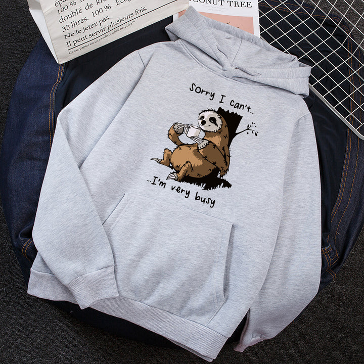 Damen Kapuzensweater mit niedlichem Tiermotiv und verspieltem Spruch Drune