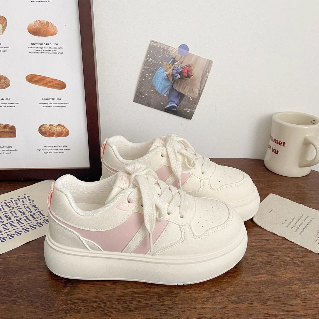 Damen modische Plateau-Sneaker mit stylischen Kontraststreifen Drune