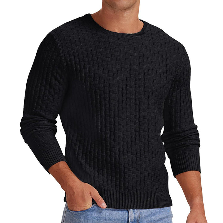Herren strukturiertes Sweatshirt mit Rundhalsausschnitt und langem Arm Drune