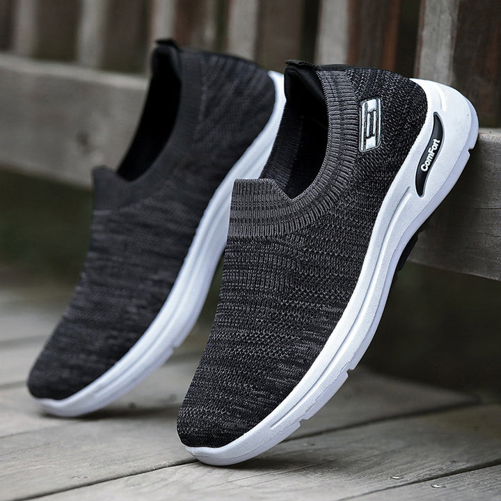 Herren nan gestrickter Slip-On-Laufschuh mit Memory-Foam-Komfortsohle Drune