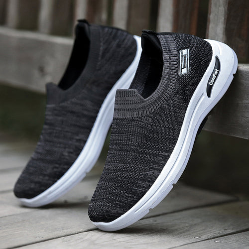 Herren nan gestrickter Slip-On-Laufschuh mit Memory-Foam-Komfortsohle Drune
