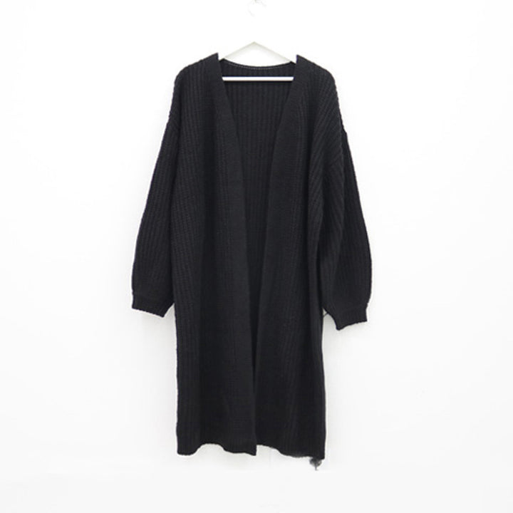Damen Grober Strickcardigan mit offenem Schnitt und bequemen Ärmelabschlüssen Drune
