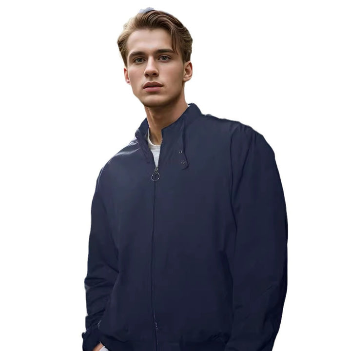 Herren leichte Windjacke mit hohem Kragen Drune