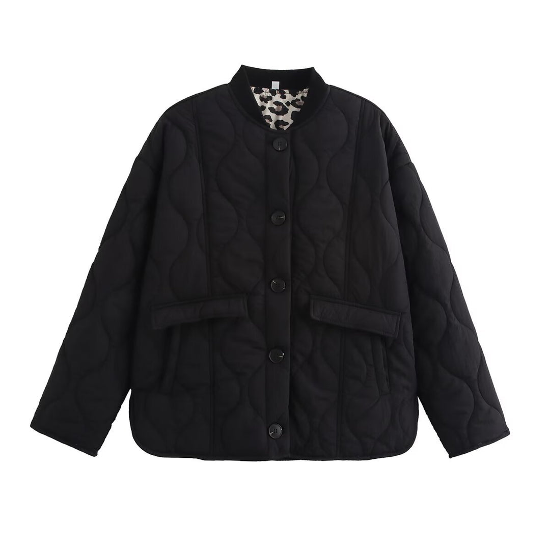 Damen gesteppte Übergangsjacke mit praktischen Taschen und elegantem Stehkragen Drune