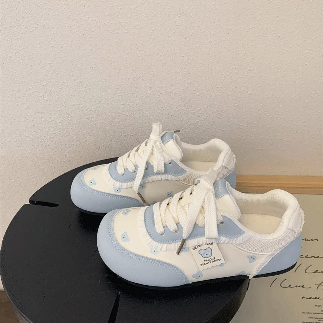 Damen Sneakers mit niedlichem Bärenmotiv und komfortabler Sohle Drune