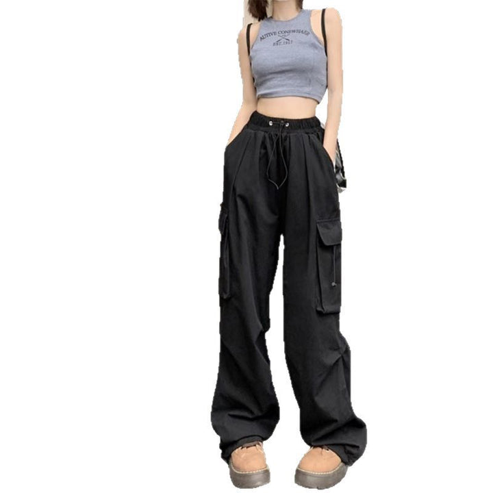 Damen Cargo-Hose mit seitlichen Taschen und elastischem Bund Drune