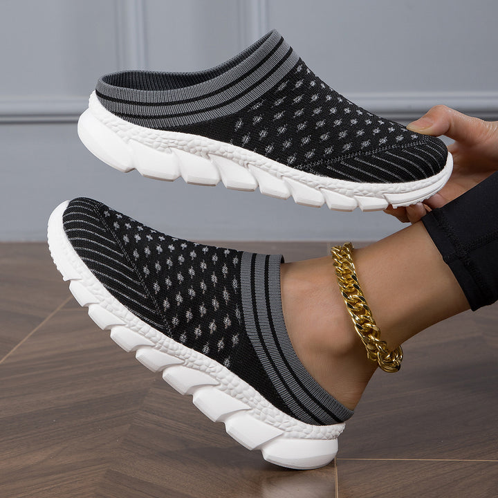 Damen nan sockenähnlicher Komfort-Slipper mit punktelastischem Strickoberteil segmentierter Dämpfungssohle und weichem Komfortfußbett Drune