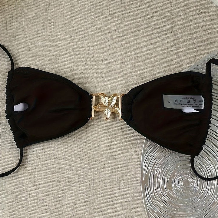 Damen Triangel-Bikini mit eleganter Schnalle Drune