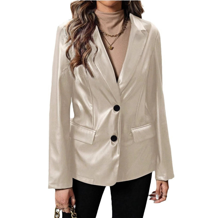 Damen elegante Satin-Blazer Drune