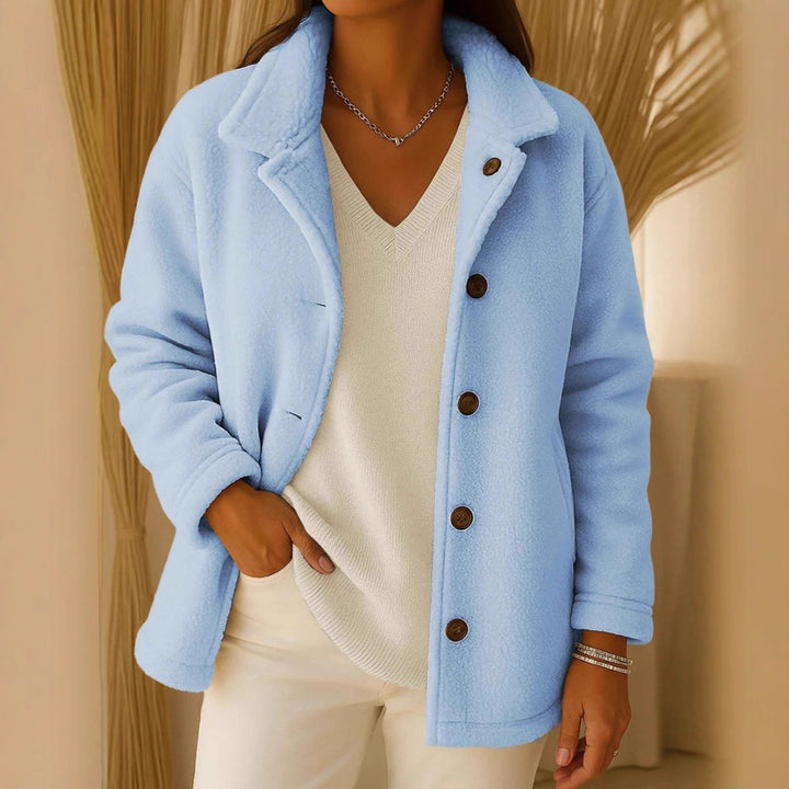 Damen Fleece-Jacke mit Knopfdetails Drune