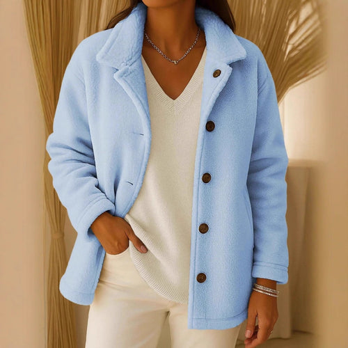 Damen Fleece-Jacke mit Knopfdetails Drune
