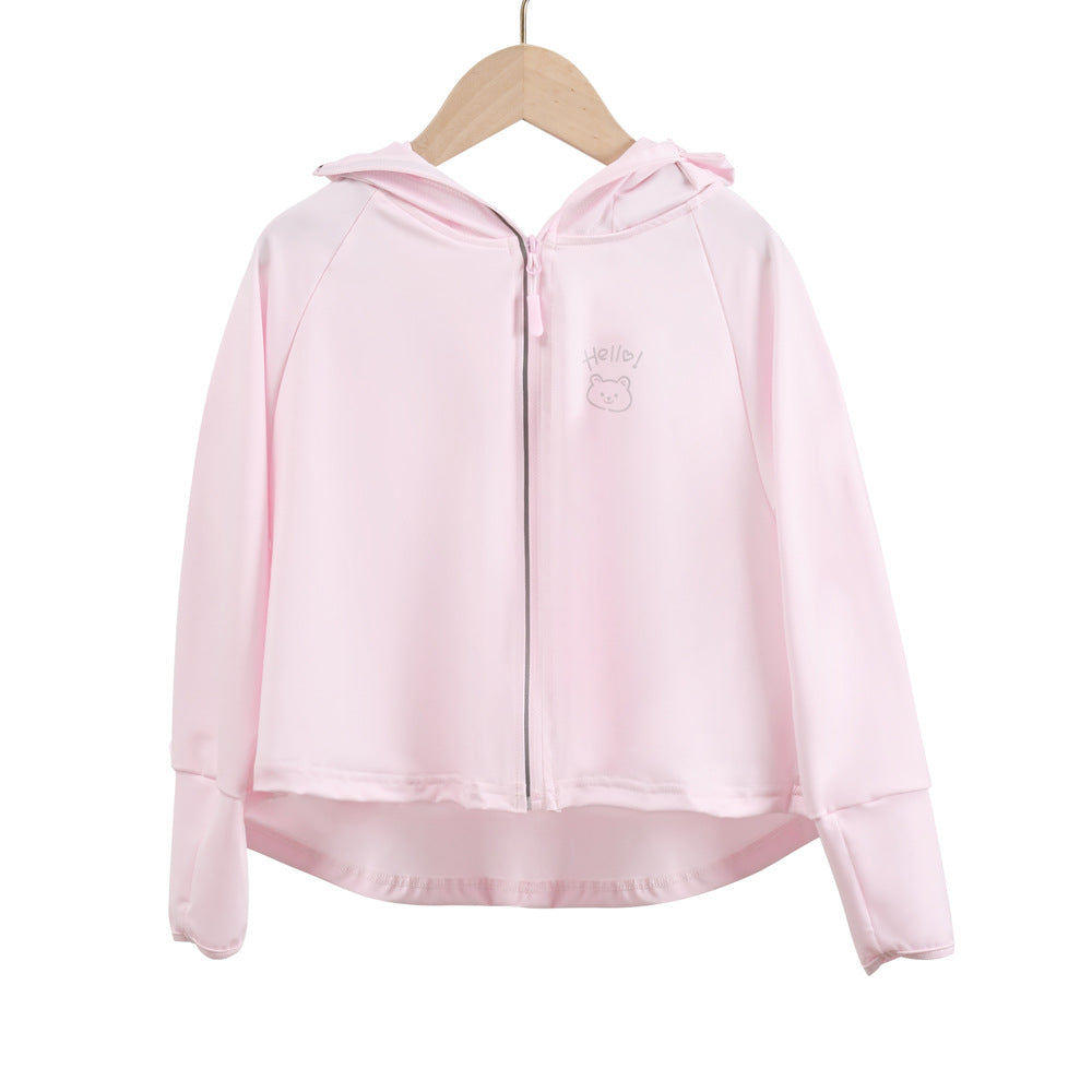 Damen Leichte Kapuzenjacke mit verspieltem Motiv Drune