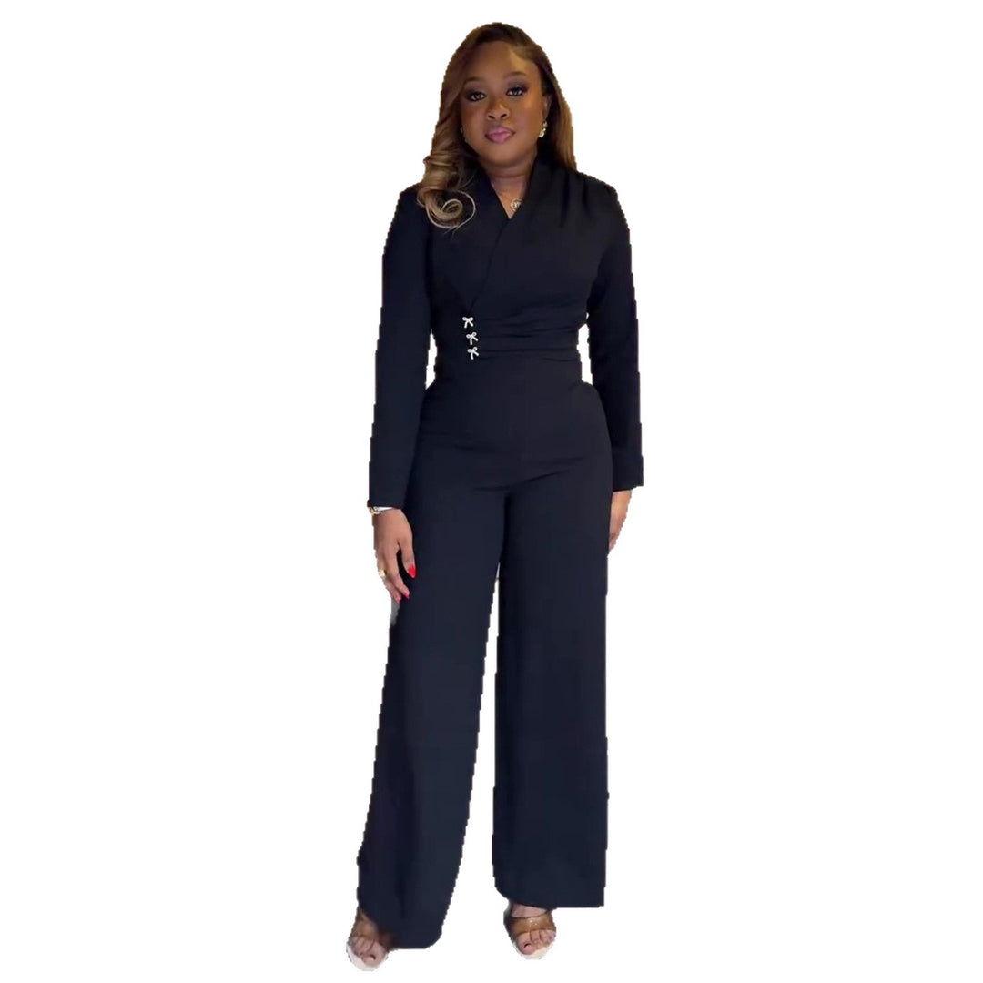 Damen Jumpsuit mit elegantem Wrap-Design und Details in Taillenhöhe Drune
