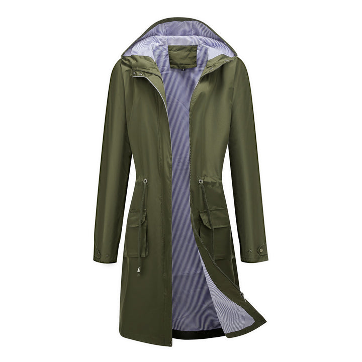 Damen winddichte Freizeitjacke mit praktischen Kordelzügen und Innenfutter Drune