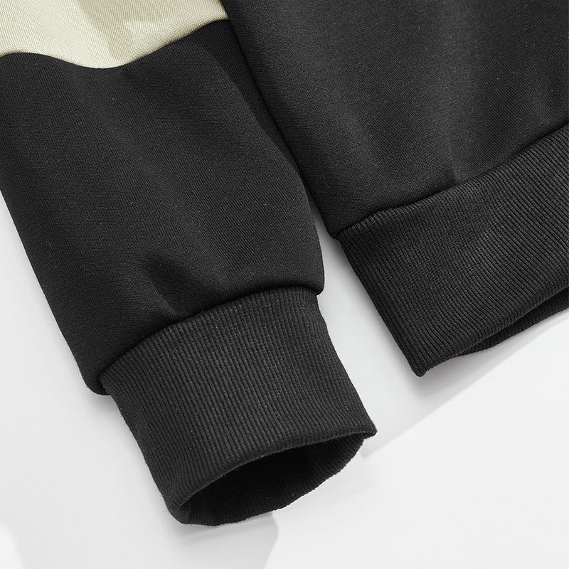 Herren sportlicher Langarm-Polo mit modernem Design und Kontrastärmel Drune