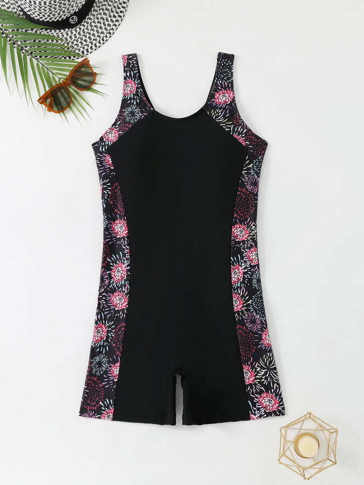 Damen Sportlicher Schwimmanzug mit grafischem Design Drune
