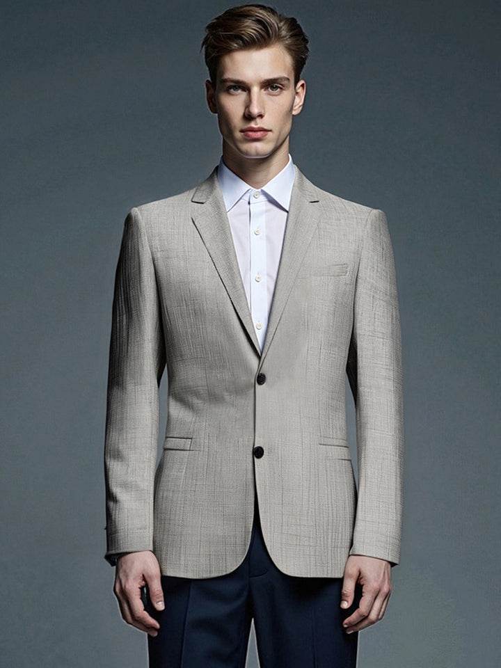 Herren eleganter strukturierten Anzugjacke Drune