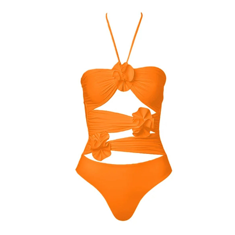 Damen Schwimmanzug mit floralem Design und raffinierter Cut-Out-Optik Drune