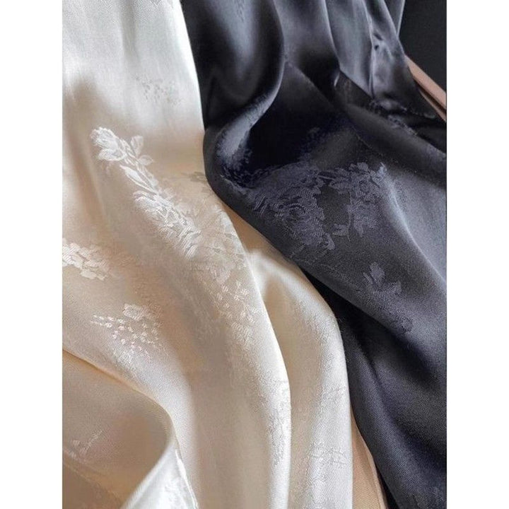 Damen Luxuriöse Seiden Schlafshorts Set mit Verstellbarem Bund Drune