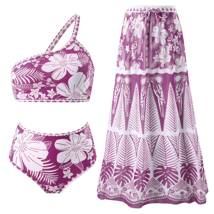 Damen Maxirock mit floralem Print und elastischem Bund Drune
