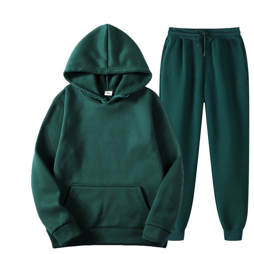 Unisex nan gemütliches Hoodie-Jogginganzug-Set mit Kängurutasche, elastischem Tunnelzugbund und gerippten Bündchen Drune
