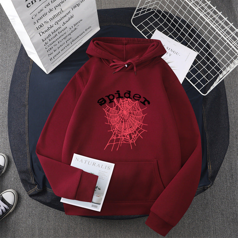 Damen Kapuzensweater mit kreativem Spinnenmotiv Drune
