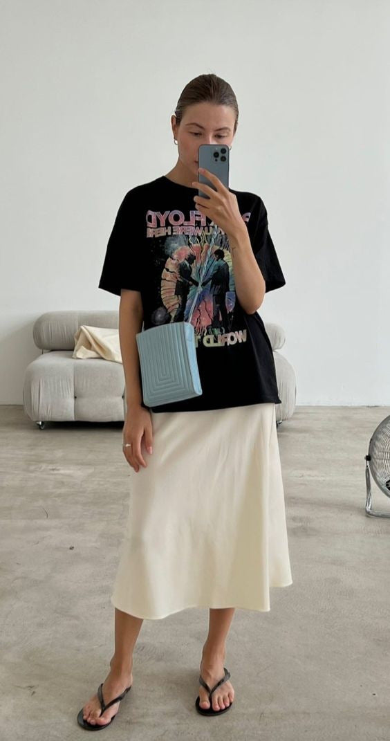 Damen Trendiges T-Shirt mit auffälligem Grafikdruck Drune