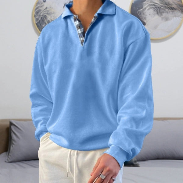 Drune | Lockere Passform V-Ausschnitt Mit Revers Weiches Strickmaterial Rippbündchen