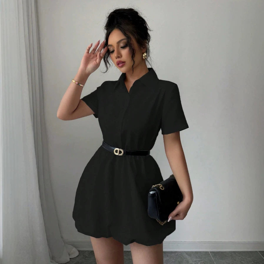 Damen Hemdblusenkleid mit zeitloser Silhouette und tailliertem Design Drune