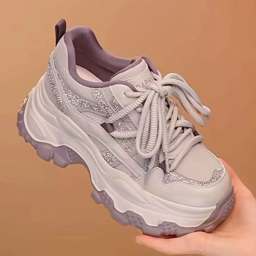 Damen Trendige Chunky Sneakers mit doppelter Dämpfung und atmungsaktivem Mesh-Obermaterial Drune