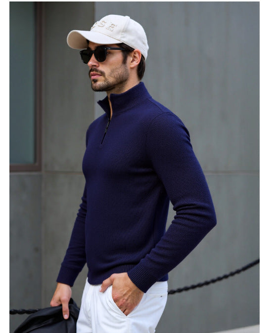 Herren Rollkragenpullover mit modernem Strukturdesign Drune