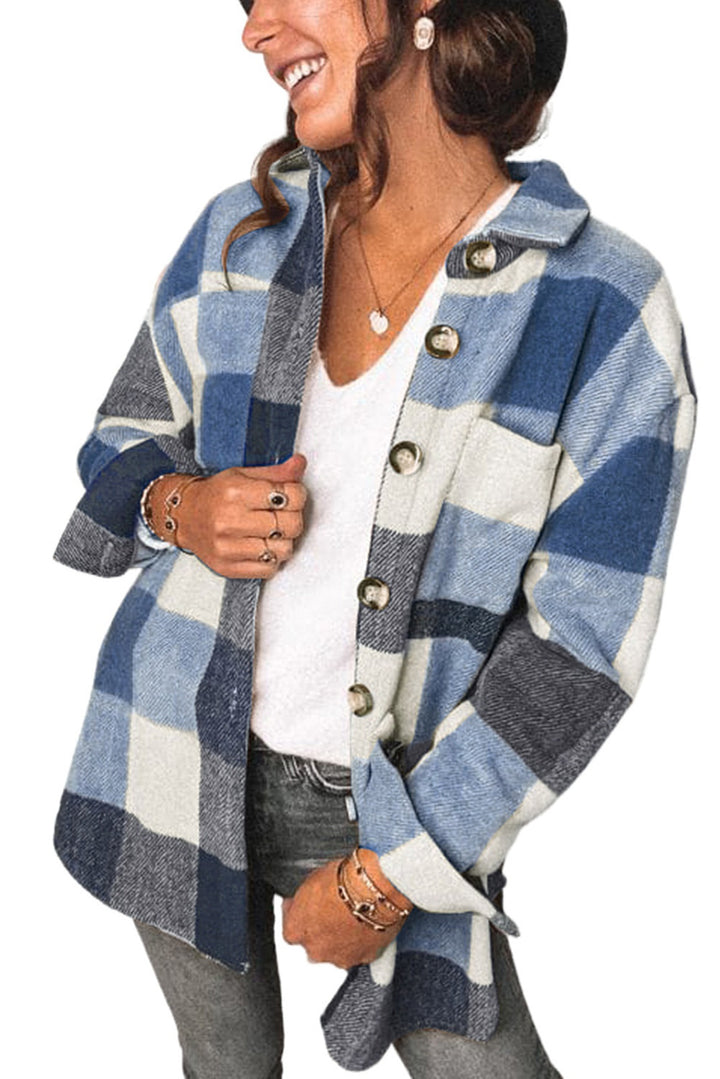 Damen Karierte Overshirt Drune