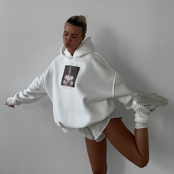 Damen Kapuzenpullover mit exklusivem Grafikdesign Drune
