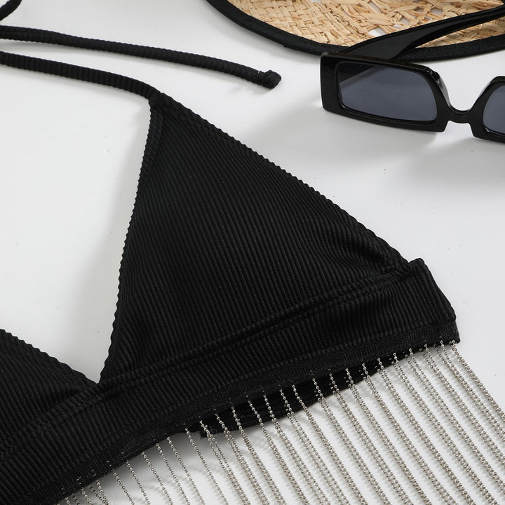 Damen Triangel-Bikini mit festlichem Fransen-Design Drune
