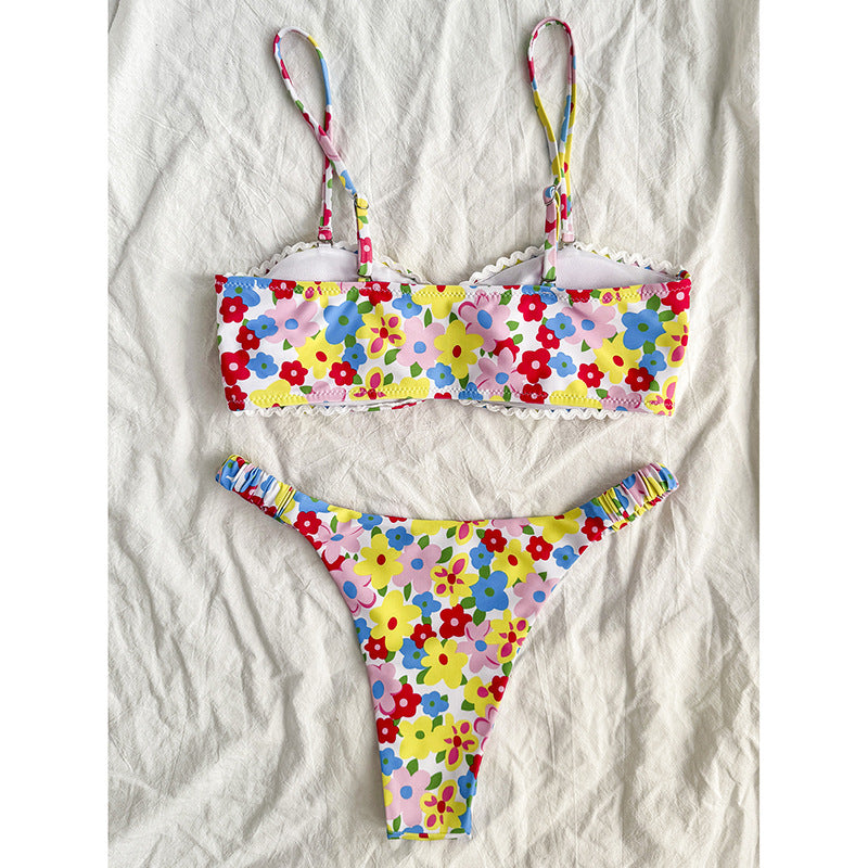 Damen Blumiger Bikini Drune