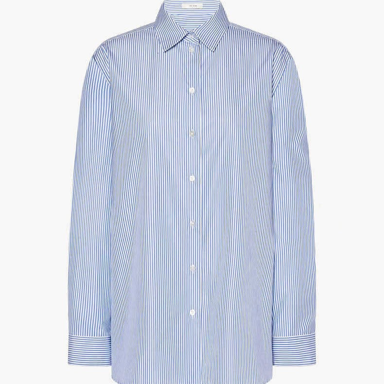Damen Gestreifte Hemdbluse im modernen Oversize-Schnitt Drune