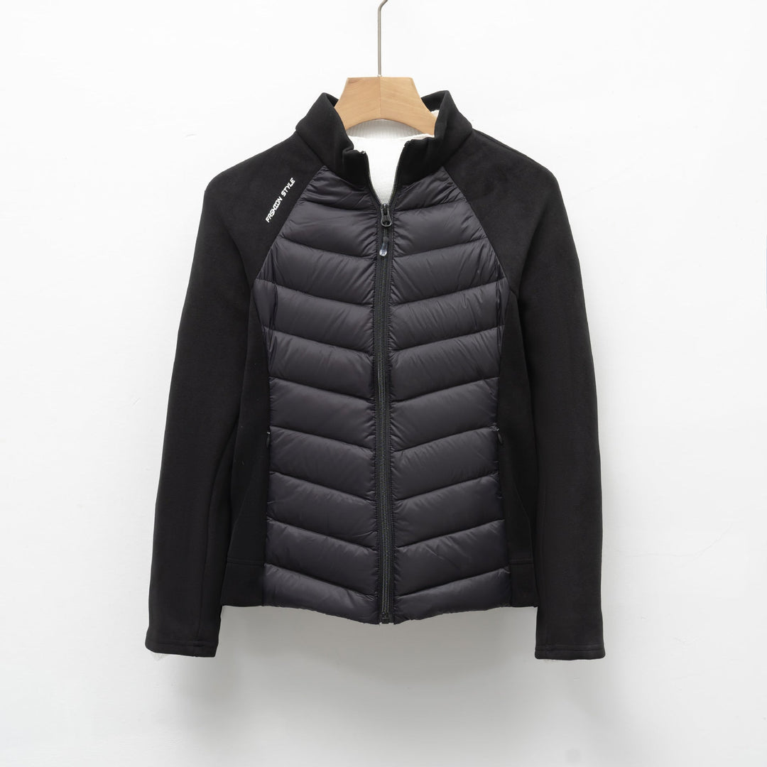 Damen gesteppte Sportjacke mit hohem Kragen und funktionalen Reißverschlusstaschen Drune