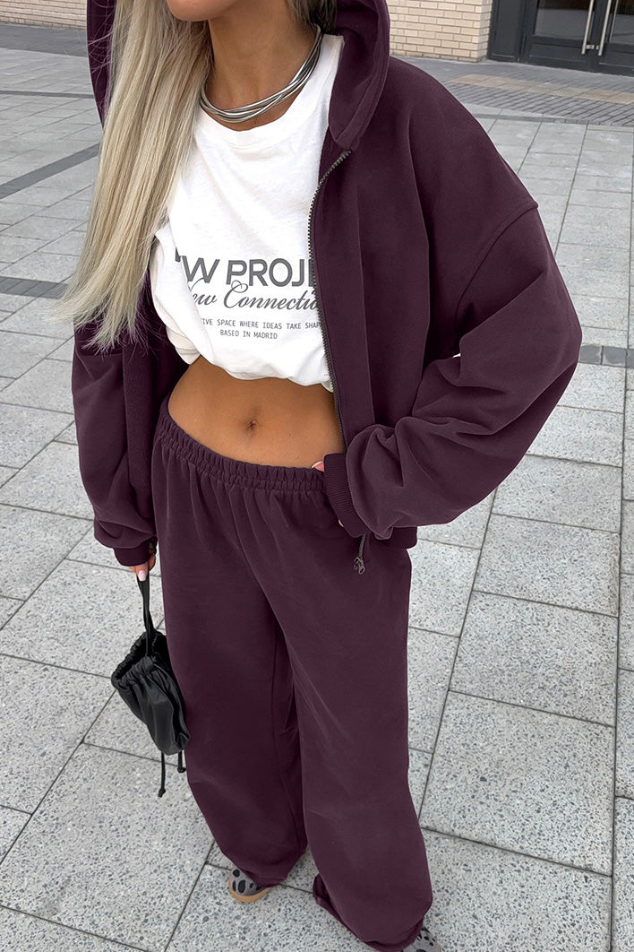Drune | Lane Kapuzenpullover und Lockere Sweatpants Zweiteiler Satz