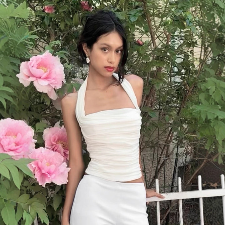 Damen Raffiniert geschnittenes Top mit Schulterträgern und lässigem Wickeldetail Drune
