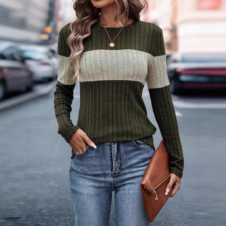 Damen Chic gestreifter Pullover Drune