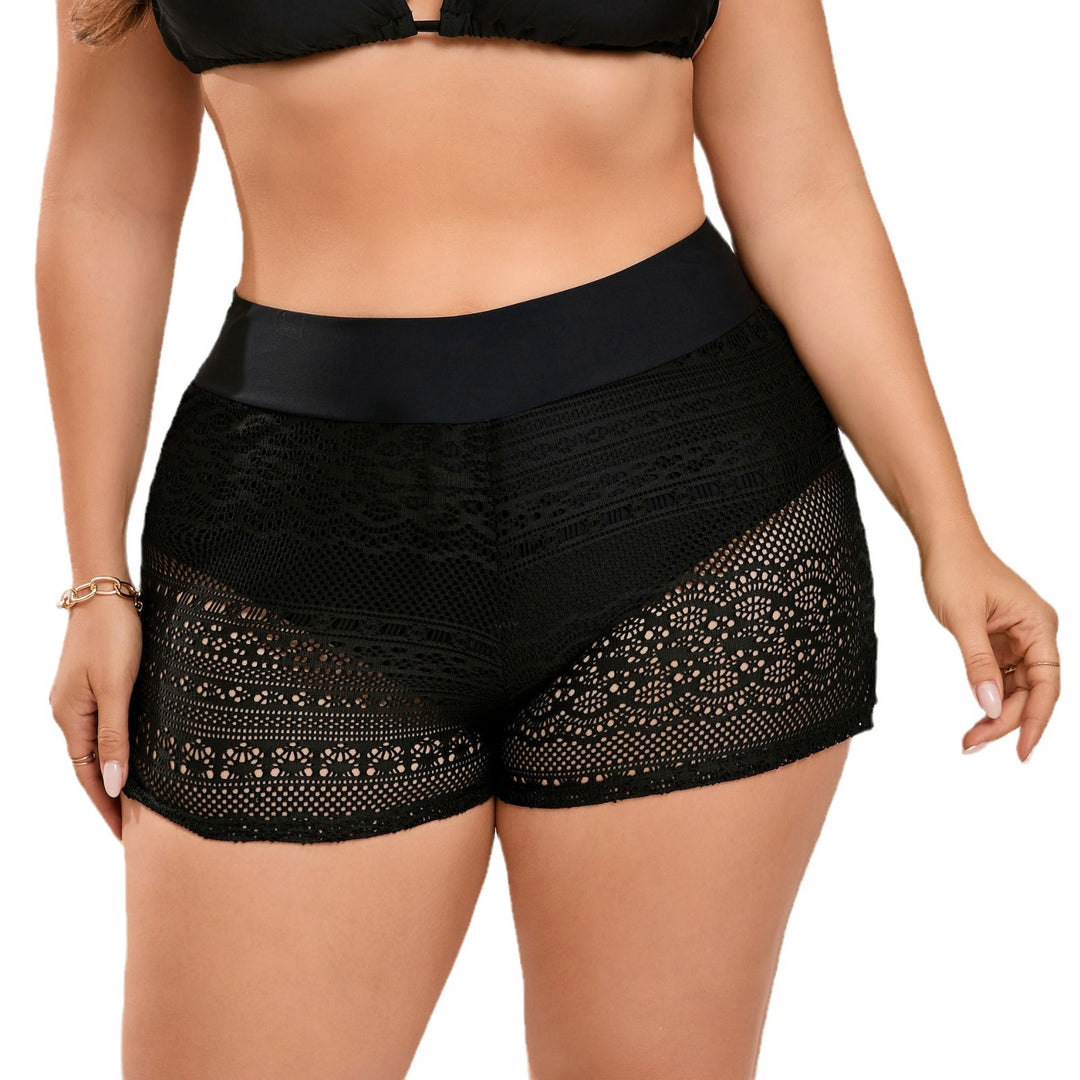 Damen Spitzen-Bikini-Hosen mit hohem Bund Drune
