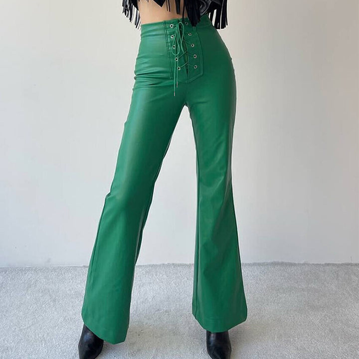 Damen hohe Bundhose mit Schnürung Drune