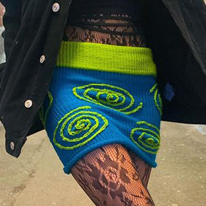 Damen Miniröcke mit einzigartigem Spiral-Design Drune