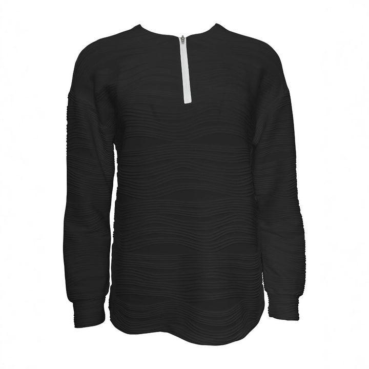 Damen Moderner Sweatshirt mit Halbreißverschluss und strukturiertem Design Drune