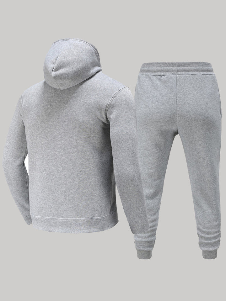 Damen Hoodie- und Jogginghose-Set mit modernem Schriftzug Drune
