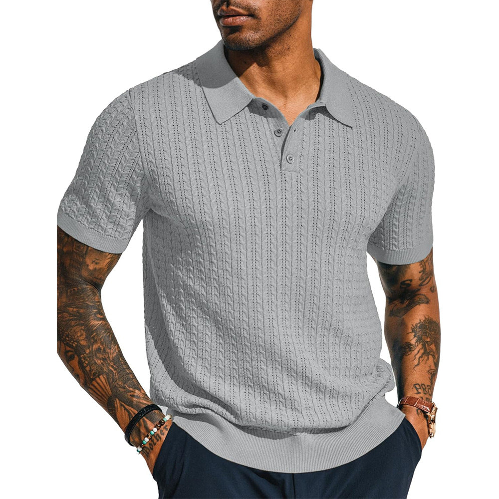 Herren Poloshirt mit strukturiertem Design und Kurzarm Drune